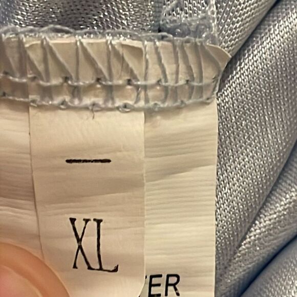 Baby Blue Satin Slip Dress Womens Size Extra Large Ruched Sleeveless - Picture 2 of 10